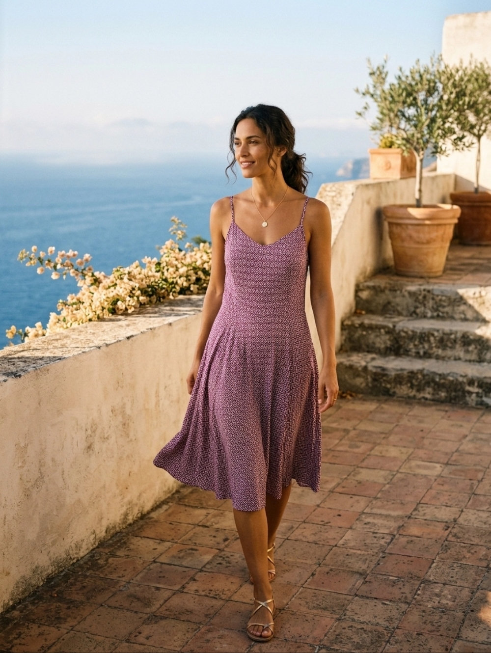 VINTAGE Old Navy Geometric Mini Dress Y2K Cottagecore Sundress Size M NWT